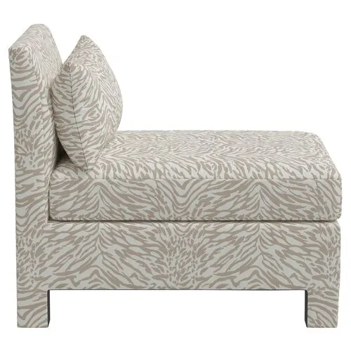 Bryn Lope Slipper Chair - Beige