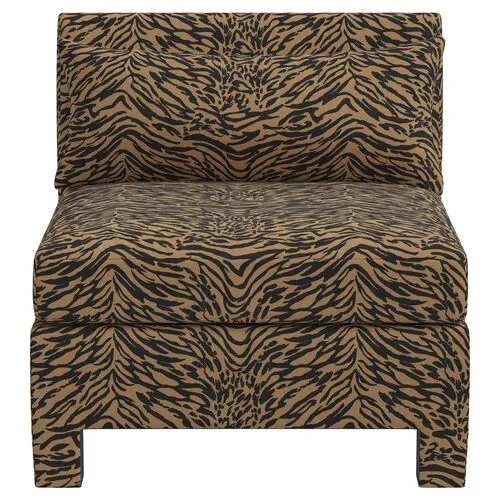 Bryn Lope Slipper Chair - Brown