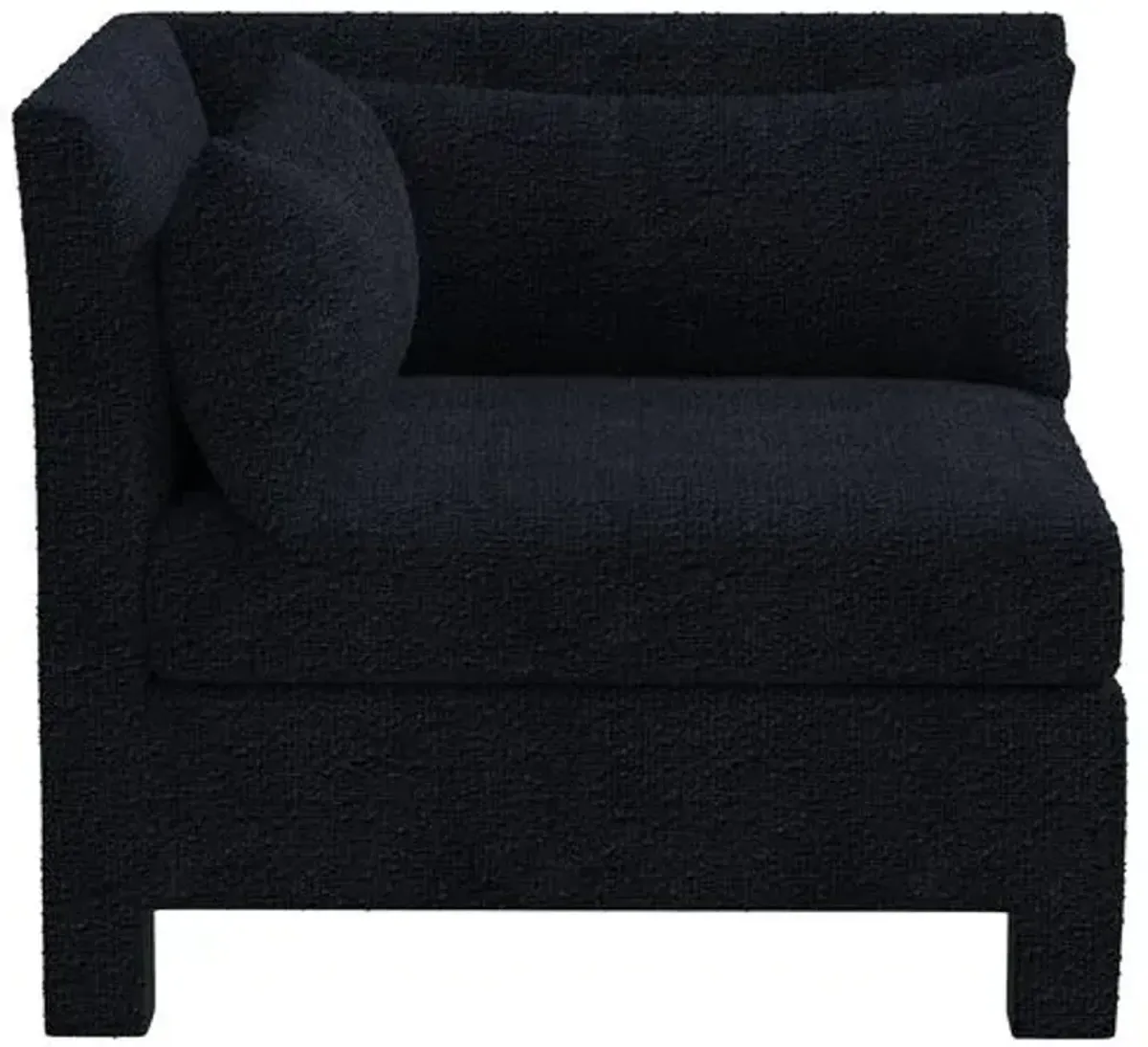 Bryn Bouclé Corner Chair - Black