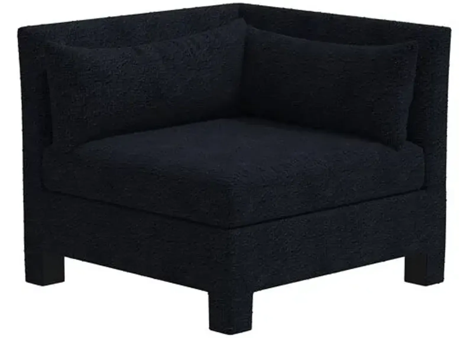 Bryn Bouclé Corner Chair - Black