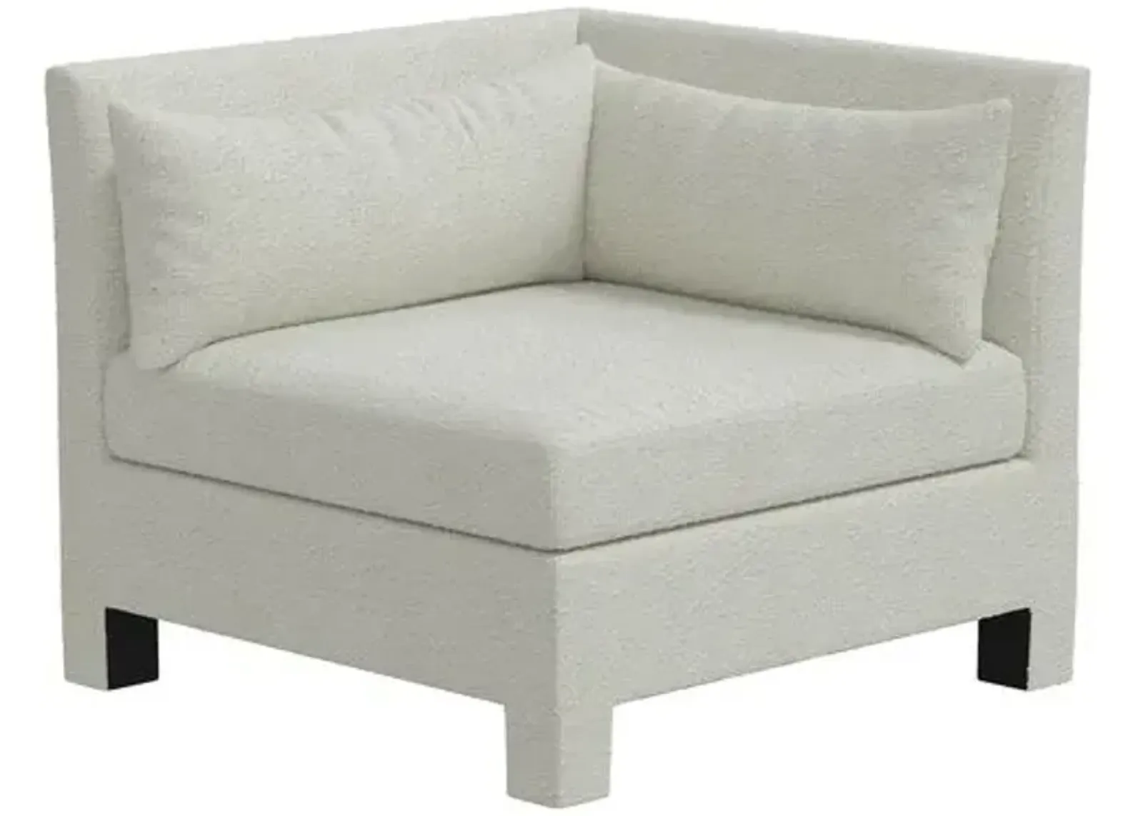 Bryn Bouclé Corner Chair - White