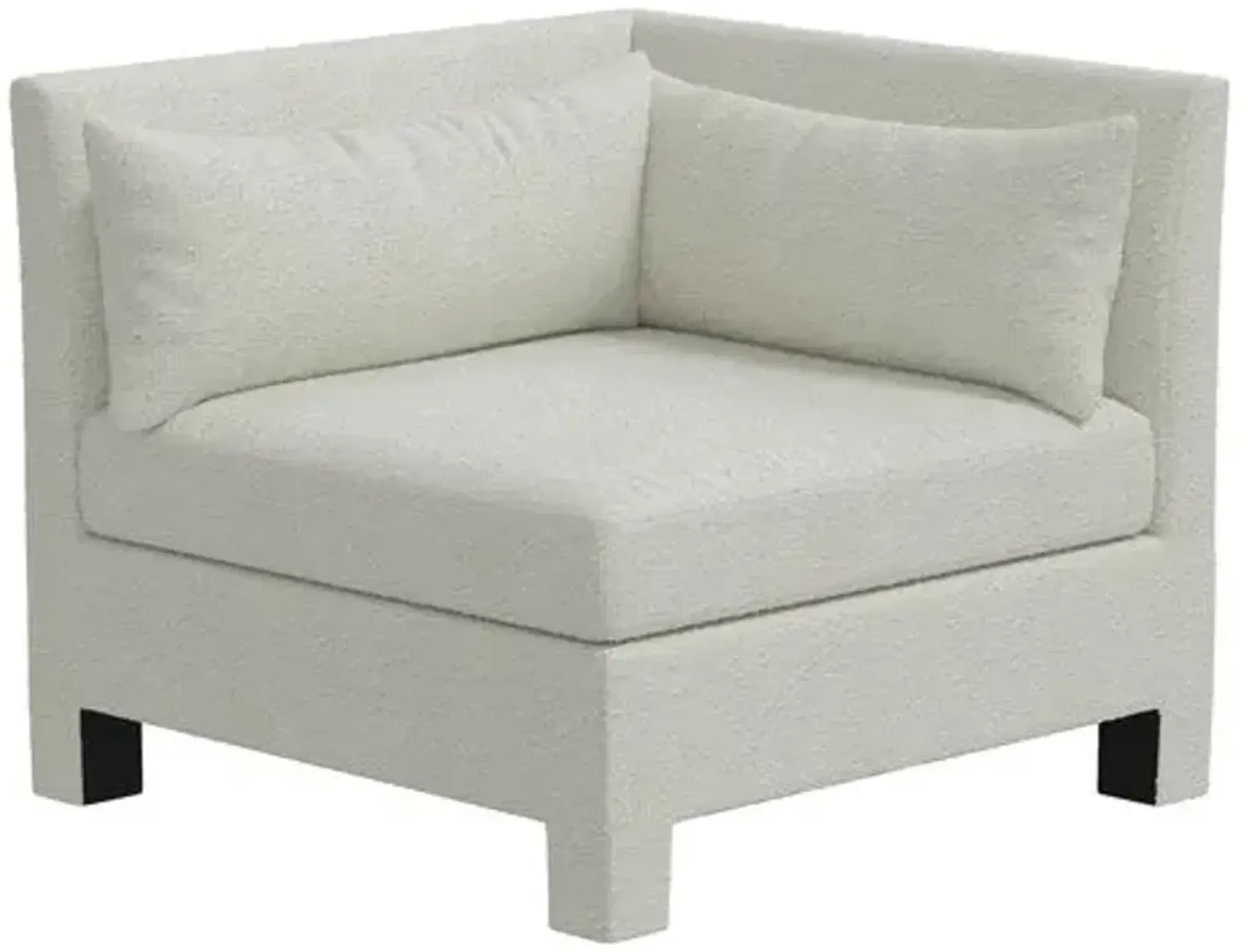 Bryn Bouclé Corner Chair - White