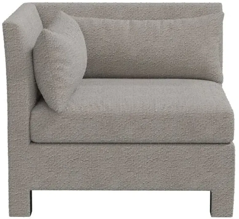 Bryn Bouclé Corner Chair - Gray