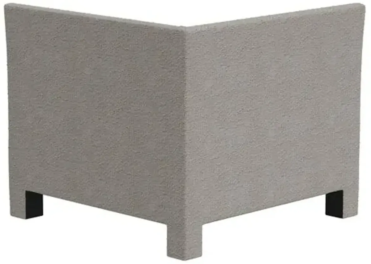 Bryn Bouclé Corner Chair - Gray