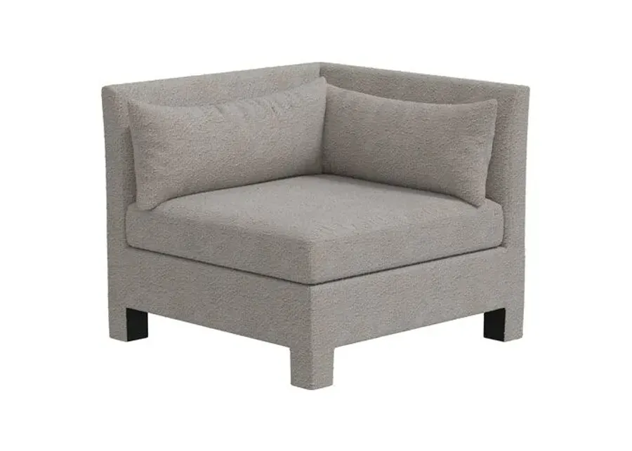 Bryn Bouclé Corner Chair - Gray