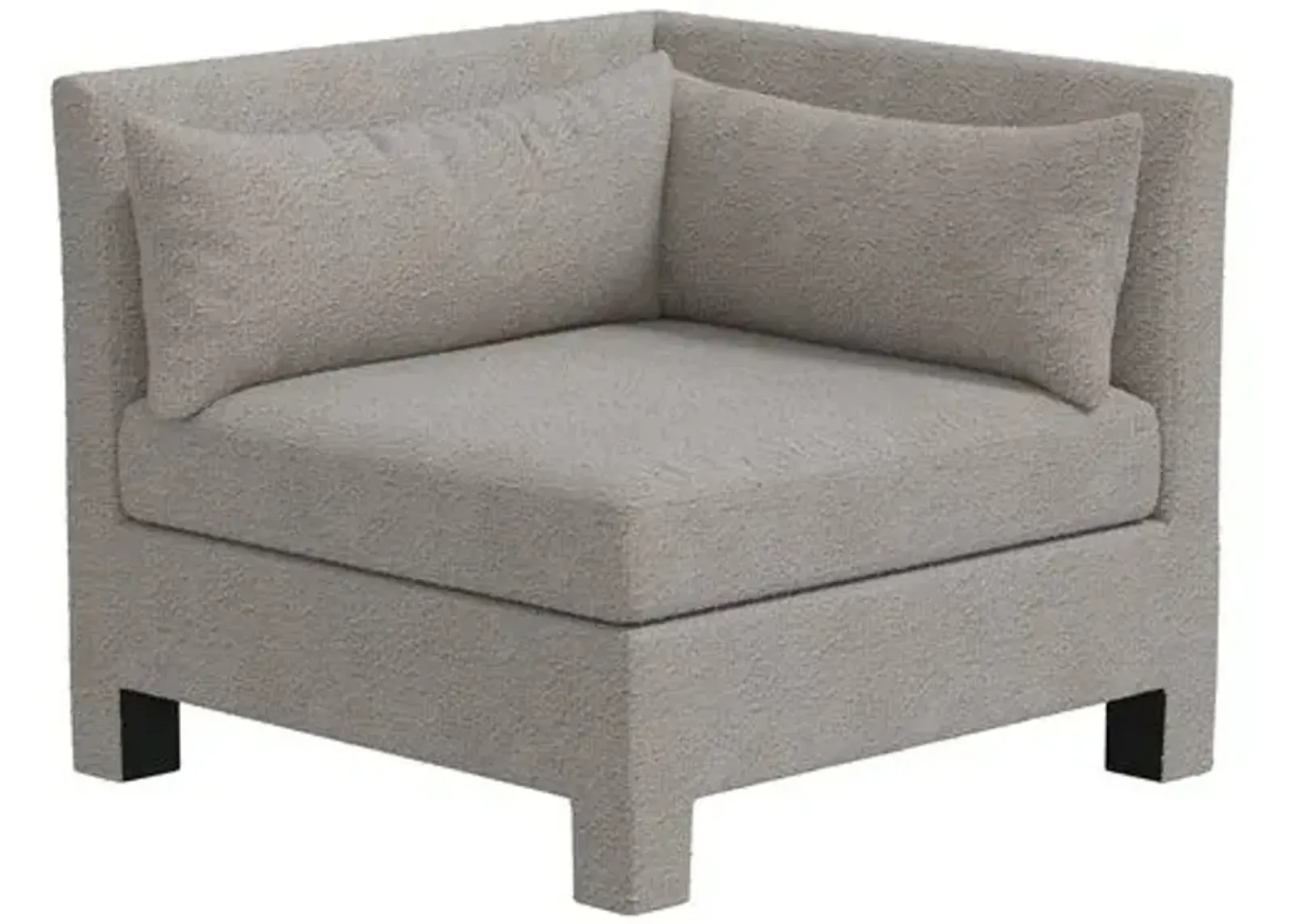 Bryn Bouclé Corner Chair - Gray