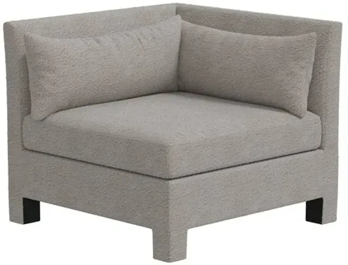 Bryn Bouclé Corner Chair - Gray