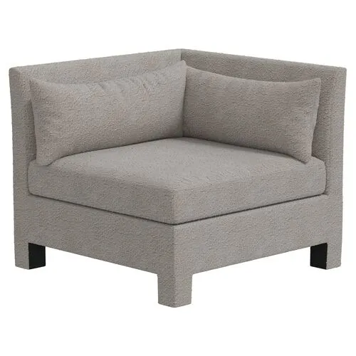 Bryn Bouclé Corner Chair - Gray