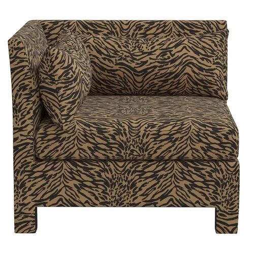 Bryn Lope Corner Chair - Brown