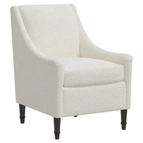 Holmes Sheepskin Accent Chair - Natural - White, Comfortable, Durable, Cushioned