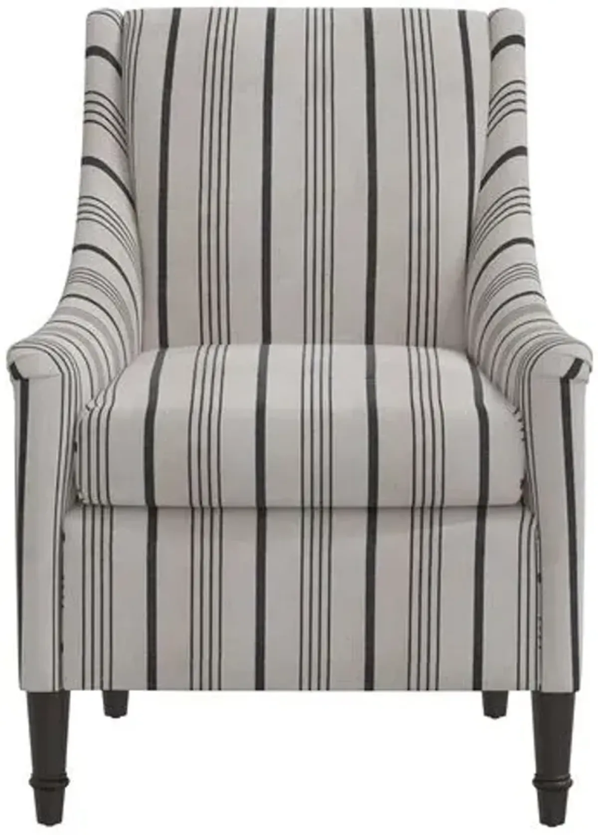 Holmes Alcot Stripe Accent Chair - Coal - Black, Comfortable, Durable, Cushioned