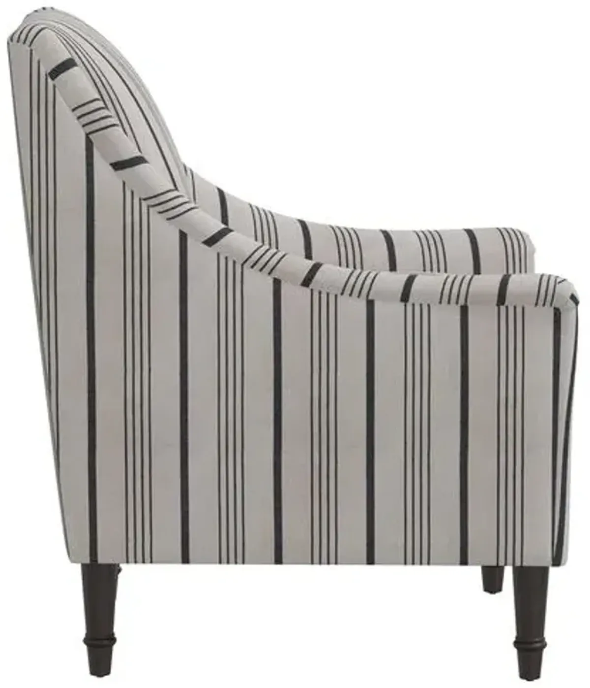 Holmes Alcot Stripe Accent Chair - Coal - Black, Comfortable, Durable, Cushioned