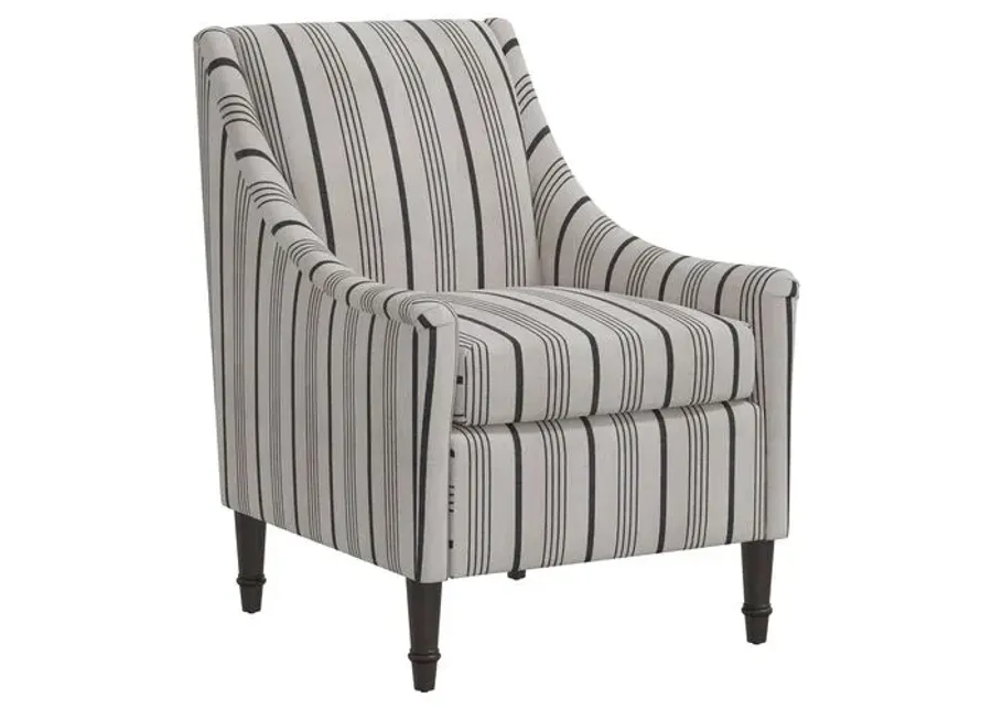 Holmes Alcot Stripe Accent Chair - Coal - Black, Comfortable, Durable, Cushioned