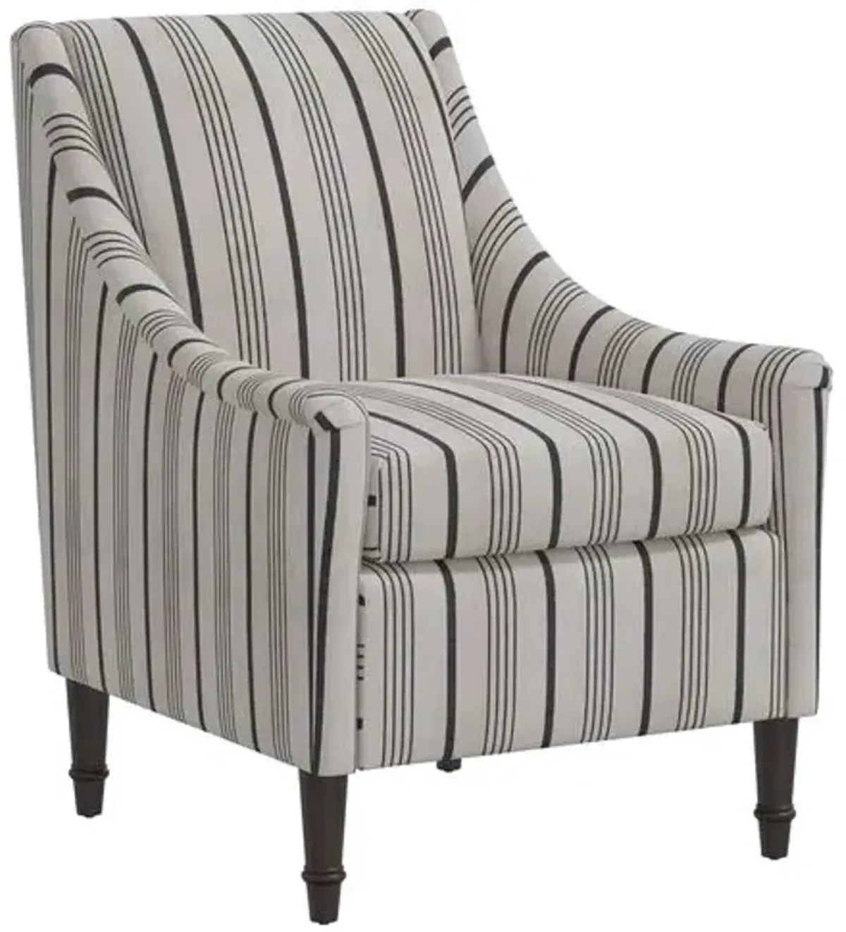 Holmes Alcot Stripe Accent Chair - Coal - Black, Comfortable, Durable, Cushioned