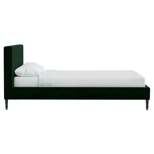 Lili Velvet Bed - Emerald - Green