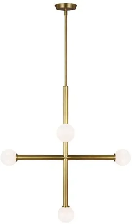 Visual Comfort - Nodes Large Chandelier - Burnished Brass - Gold