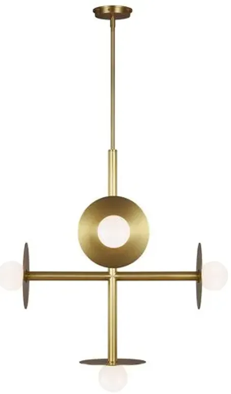 Visual Comfort - Nodes Large Chandelier - Burnished Brass - Gold