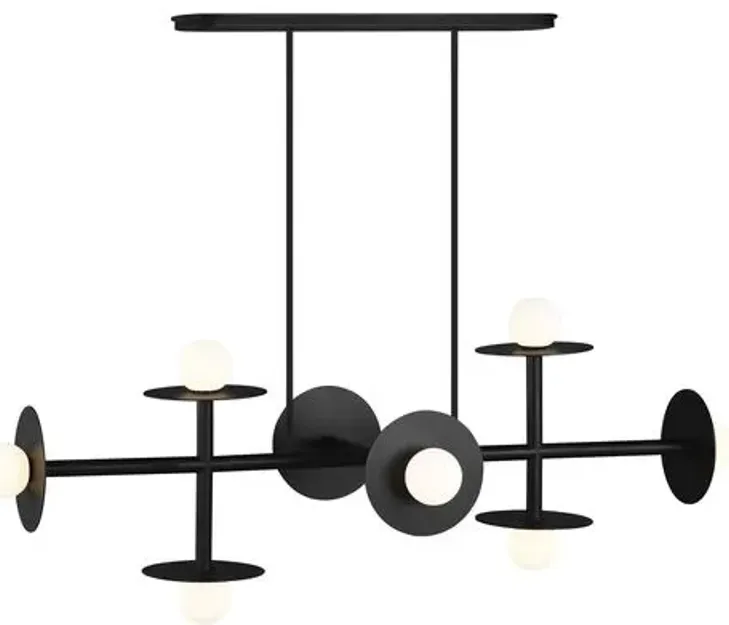 Visual Comfort - Nodes Linear Chandelier - Midnight Black