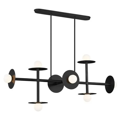 Visual Comfort - Nodes Linear Chandelier - Midnight Black