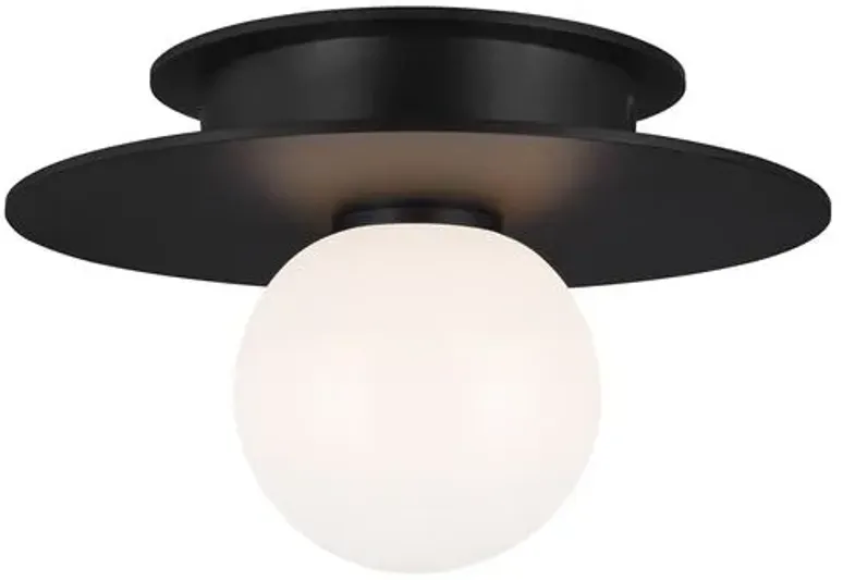 Visual Comfort - Nodes Small Flush Mount - Midnight Black