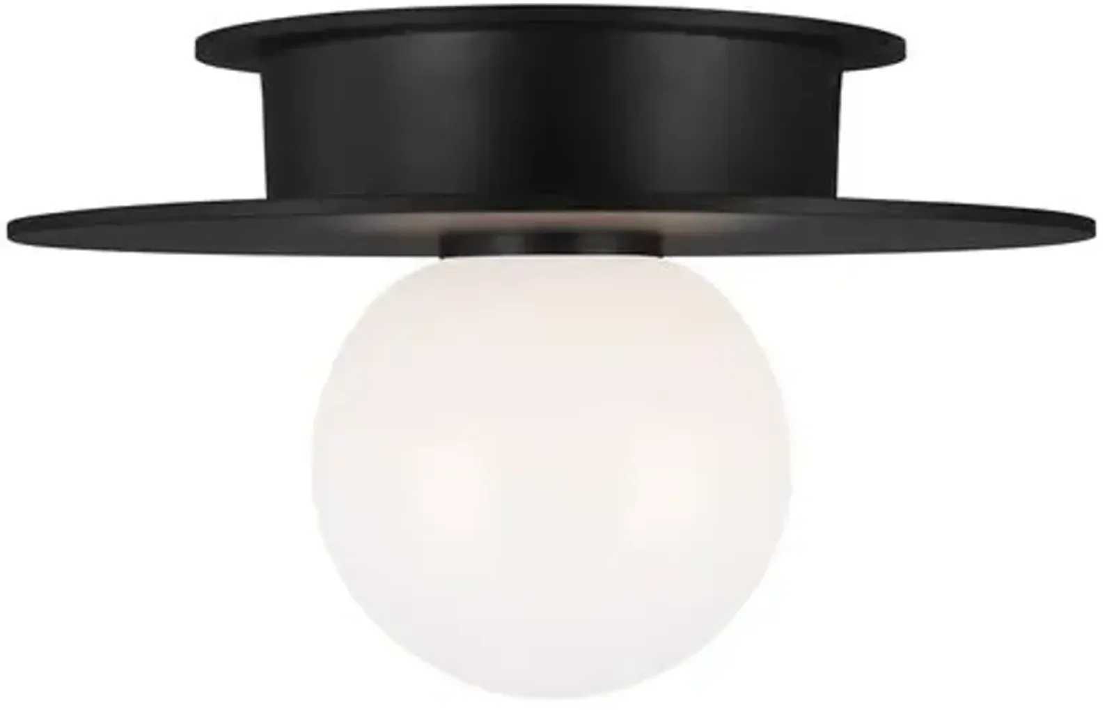 Visual Comfort - Nodes Small Flush Mount - Midnight Black