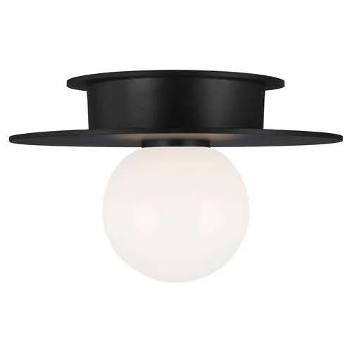 Visual Comfort - Nodes Small Flush Mount - Midnight Black