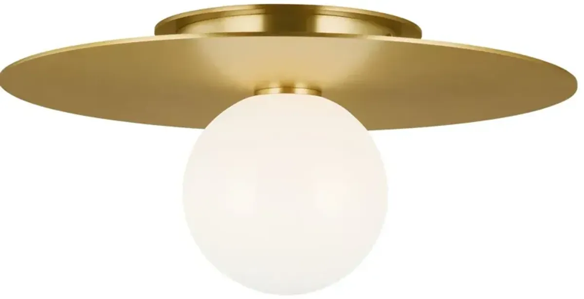 Visual Comfort - Nodes Medium Flush Mount - Burnished Brass - Gold