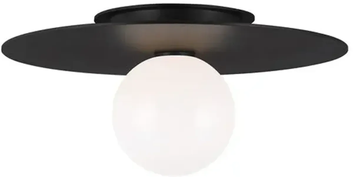 Visual Comfort - Nodes Medium Flush Mount - Midnight Black