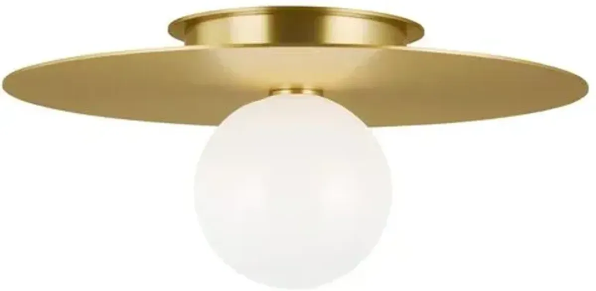 Visual Comfort - Nodes Large Flush Mount - Burnished Brass - Gold