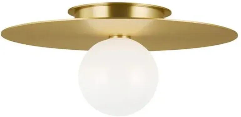 Visual Comfort - Nodes Large Flush Mount - Burnished Brass - Gold