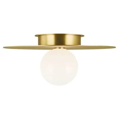 Visual Comfort - Nodes Large Flush Mount - Burnished Brass - Gold