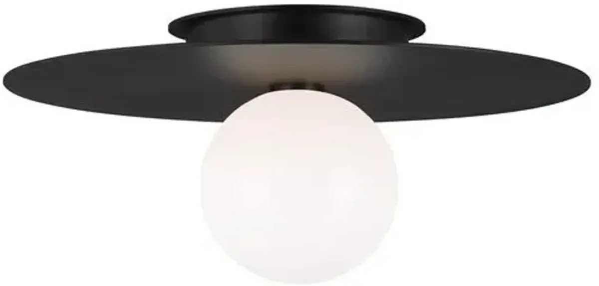 Visual Comfort - Nodes Large Flush Mount - Midnight Black