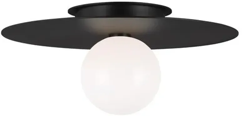 Visual Comfort - Nodes Large Flush Mount - Midnight Black