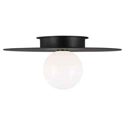 Visual Comfort - Nodes Large Flush Mount - Midnight Black