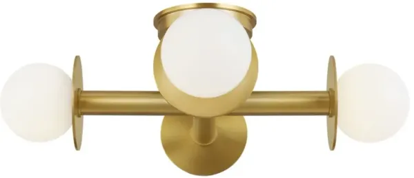 Visual Comfort - Nodes Semi Flush Mount - Burnished Brass - Gold