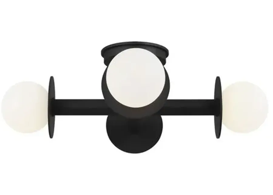 Visual Comfort - Nodes Semi Flush Mount - Midnight Black