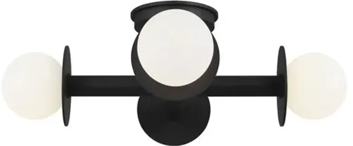 Visual Comfort - Nodes Semi Flush Mount - Midnight Black