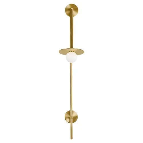 Visual Comfort - Nodes Large Pivot Sconce - Burnished Brass - Gold