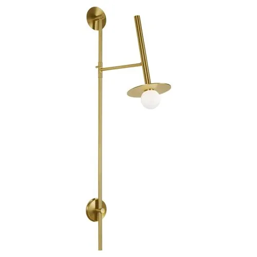 Visual Comfort - Nodes Large Pivot Sconce - Burnished Brass - Gold