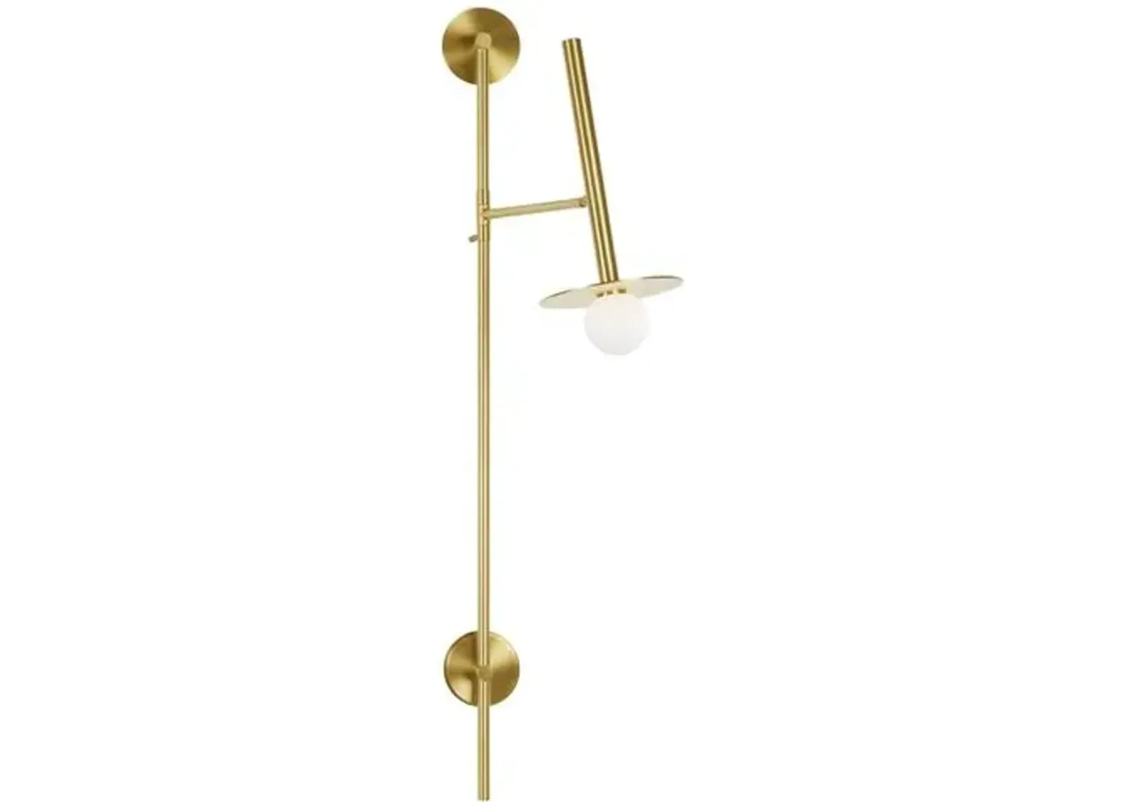 Visual Comfort - Nodes Large Pivot Sconce - Burnished Brass - Gold