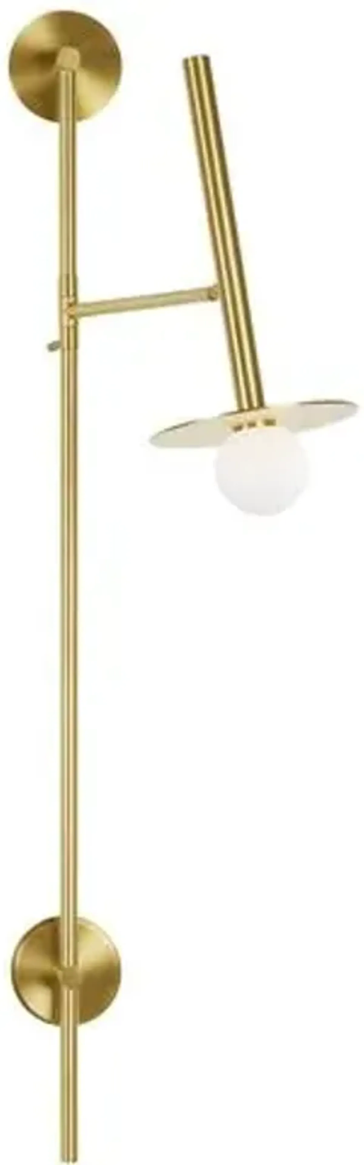 Visual Comfort - Nodes Large Pivot Sconce - Burnished Brass - Gold