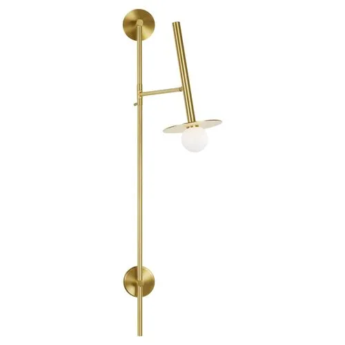 Visual Comfort - Nodes Large Pivot Sconce - Burnished Brass - Gold