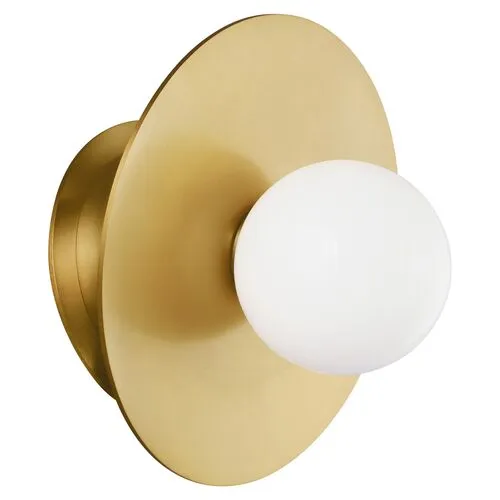 Visual Comfort - Nodes Large Angled Sconce - Burnished Brass - Gold