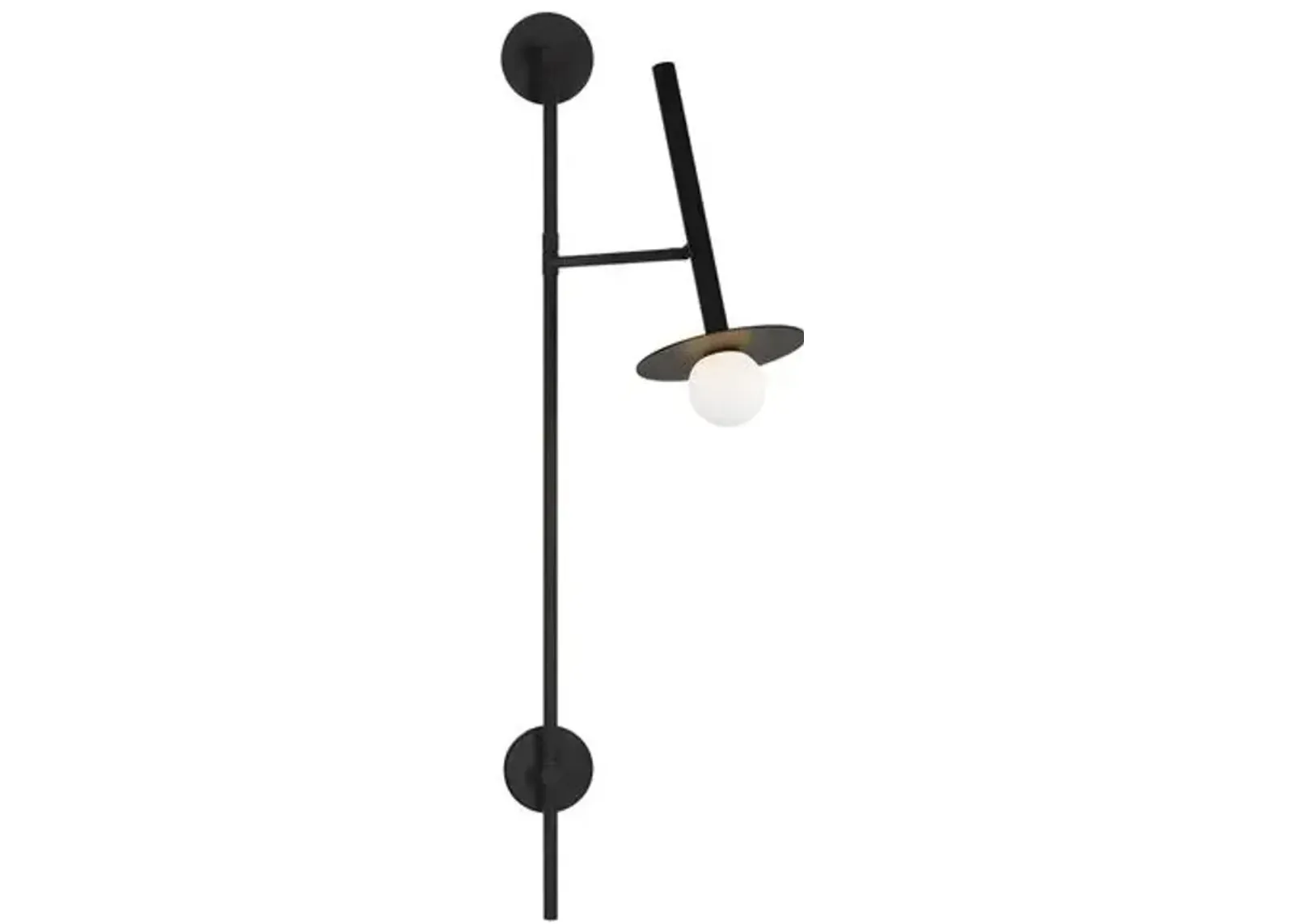 Visual Comfort - Nodes Large Pivot Sconce - Midnight Black