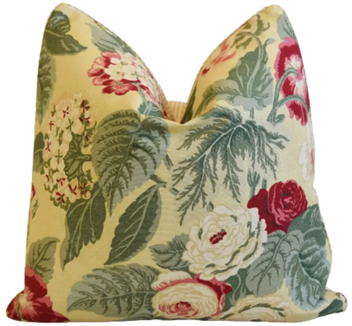 Designer Botanical & Rose Floral Pillow