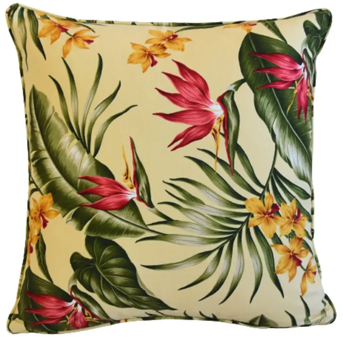 Bird of Paradise Tropical Floral Pillow