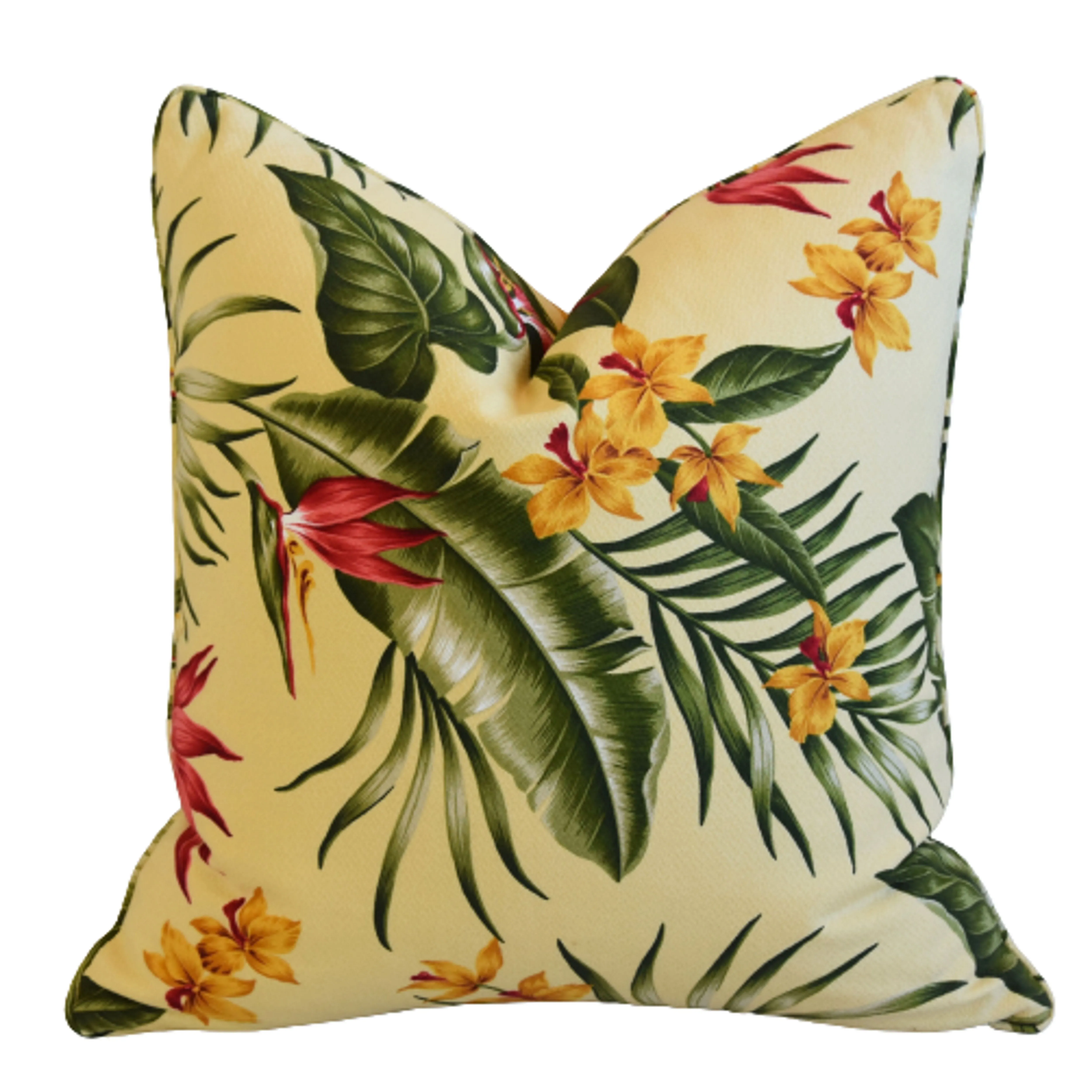 Bird of Paradise Tropical Floral Pillow