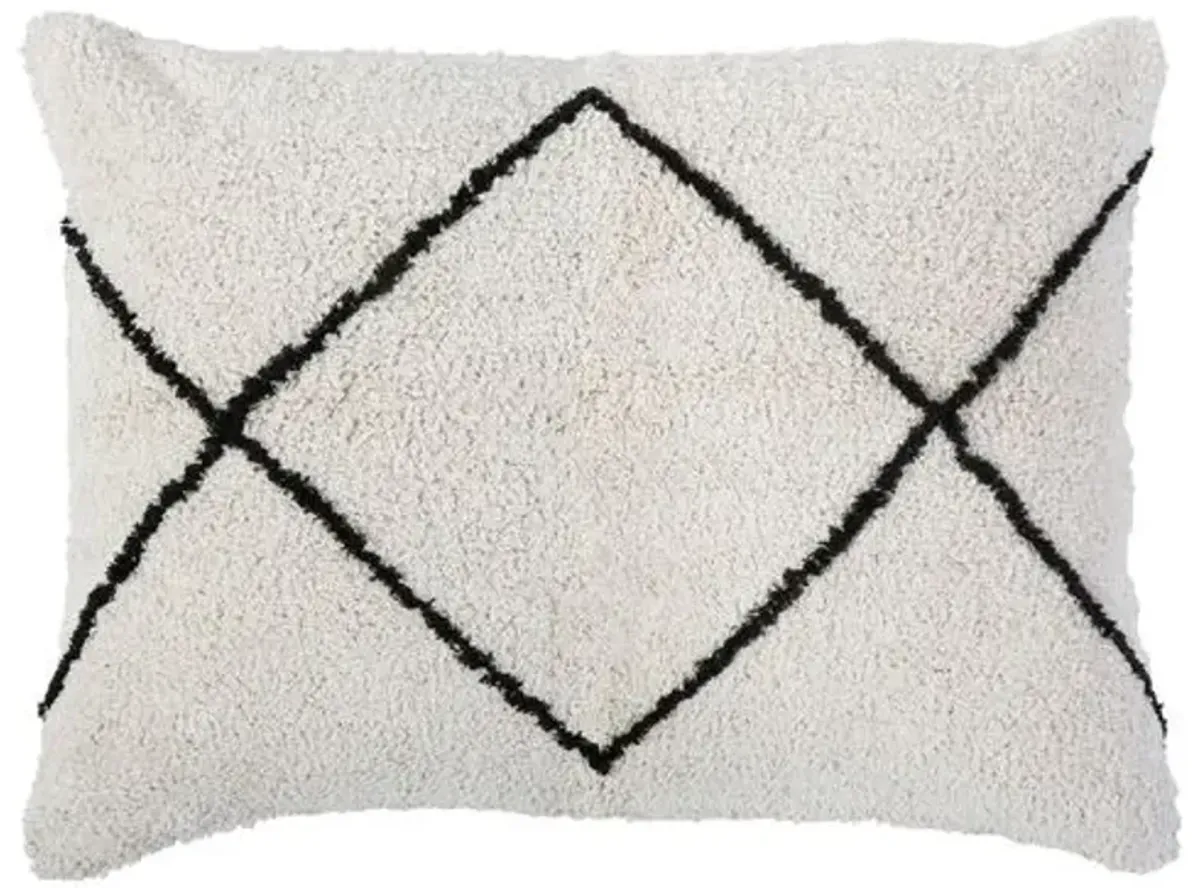 Freddie 28x36 Pillow - Ivory/Charcoal - Pom Pom at Home