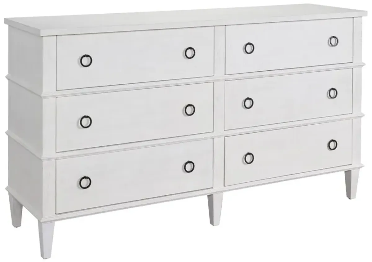 Owen 6-Drawer Dresser, White