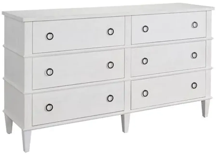 Owen 6-Drawer Dresser - White